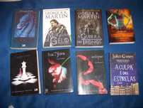 livros - 3 crepúsculo, 2 guerra dos tronos, 1 cidade dos ossos, eragon