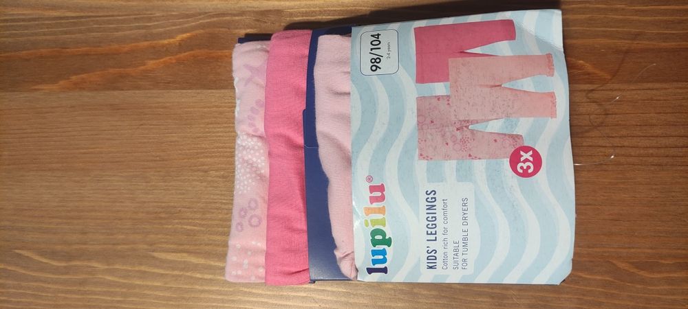 Legginsy dziewczęce 3pak 98/104