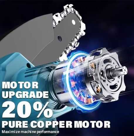 JemiTool 21V mini elektryczna piła łańcuchowa przenośna do przycinania