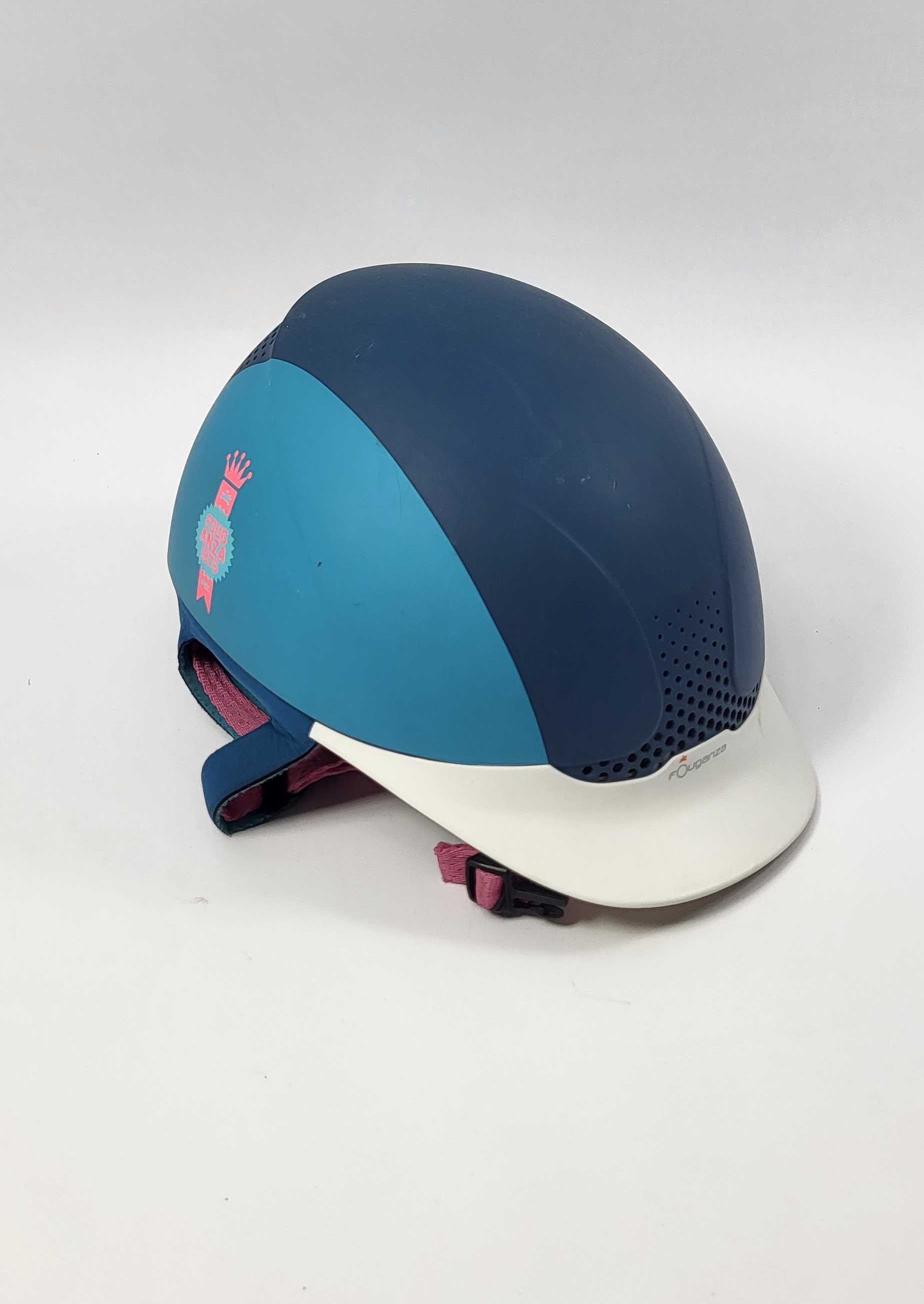 Kask jeździecki toczek dla dziecka fouganza 55-57cm