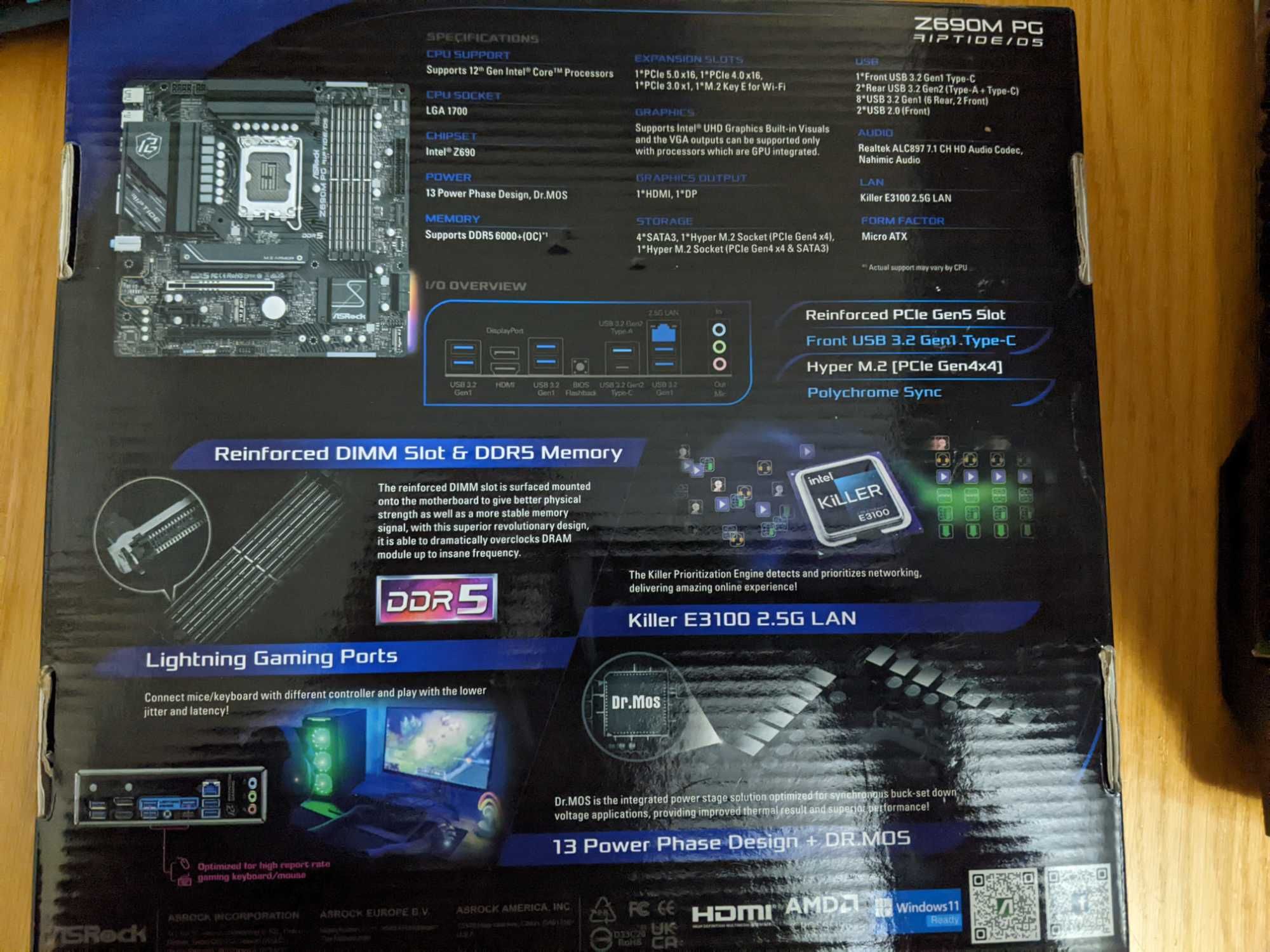 Материнская плата Z690M PG Riptide/D5