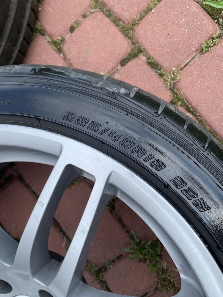 Alufelgi 18' audi s-line 225 40 r18 5x112 a3 a4 a6 opony letnie 6-7mm