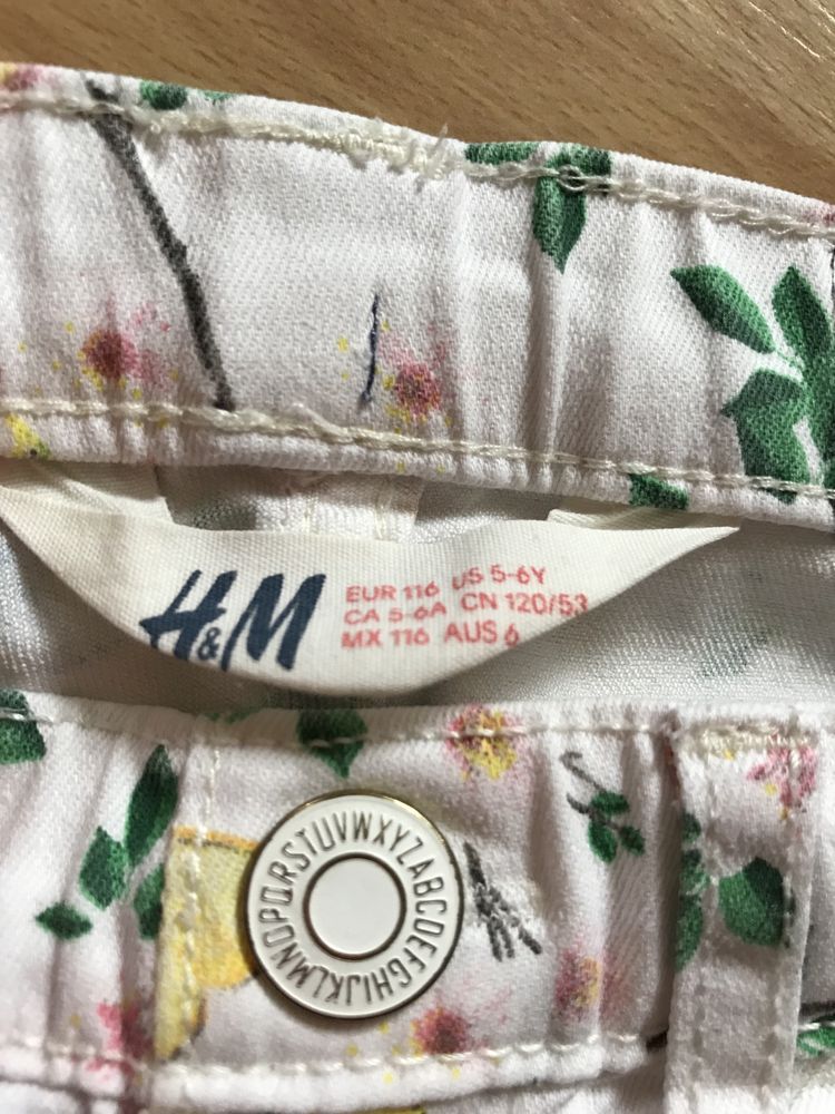 Класні літні укорочені джинси,  штани H&M ріст 110-116 см, бойфренди