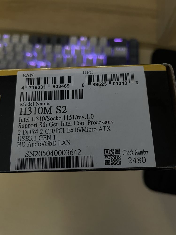 Материнська плата gigabyte h310m s2 1151v2