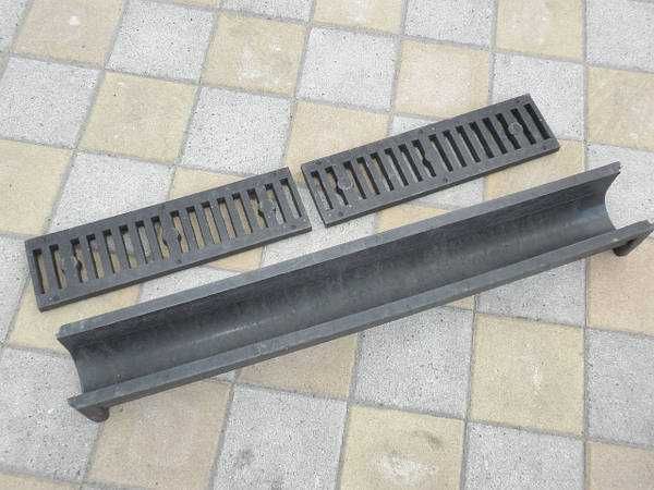 Ливневки полімерпіщані, водовідвідні лотки з решітками