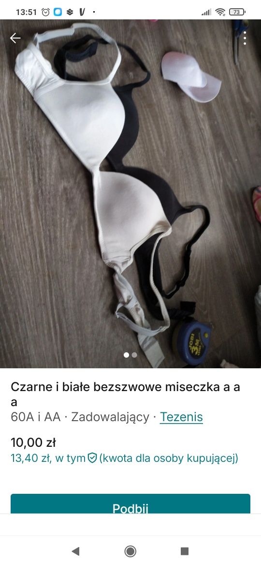 Biustonosze 2 sztuki