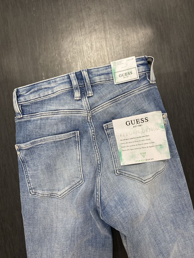 Guess Jeans Super High Skinny Feminino Azul 24X29