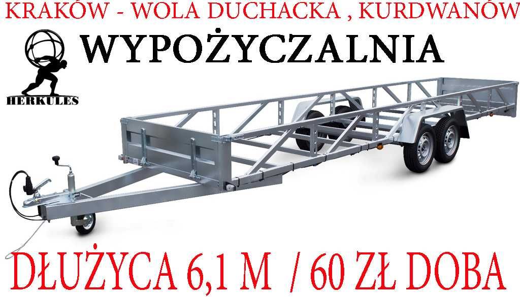 Wynajem przyczep kiper najazd Duży Motor Quad wypożyczalnia przyczepka