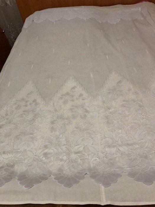 Тюль белая под прищепки 1,9м*2,5м / 1,9*2,1м