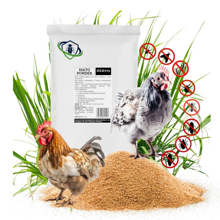 Diatomit ziemia okrzemkowa na ptaszyńca u kur 10kg