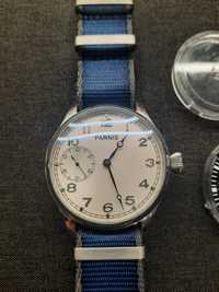 Mechaniczny zegarek Parnis z dodatkową tarczą
