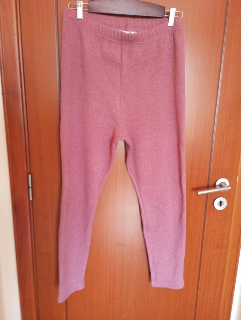 Leggings lã côr rosa novas