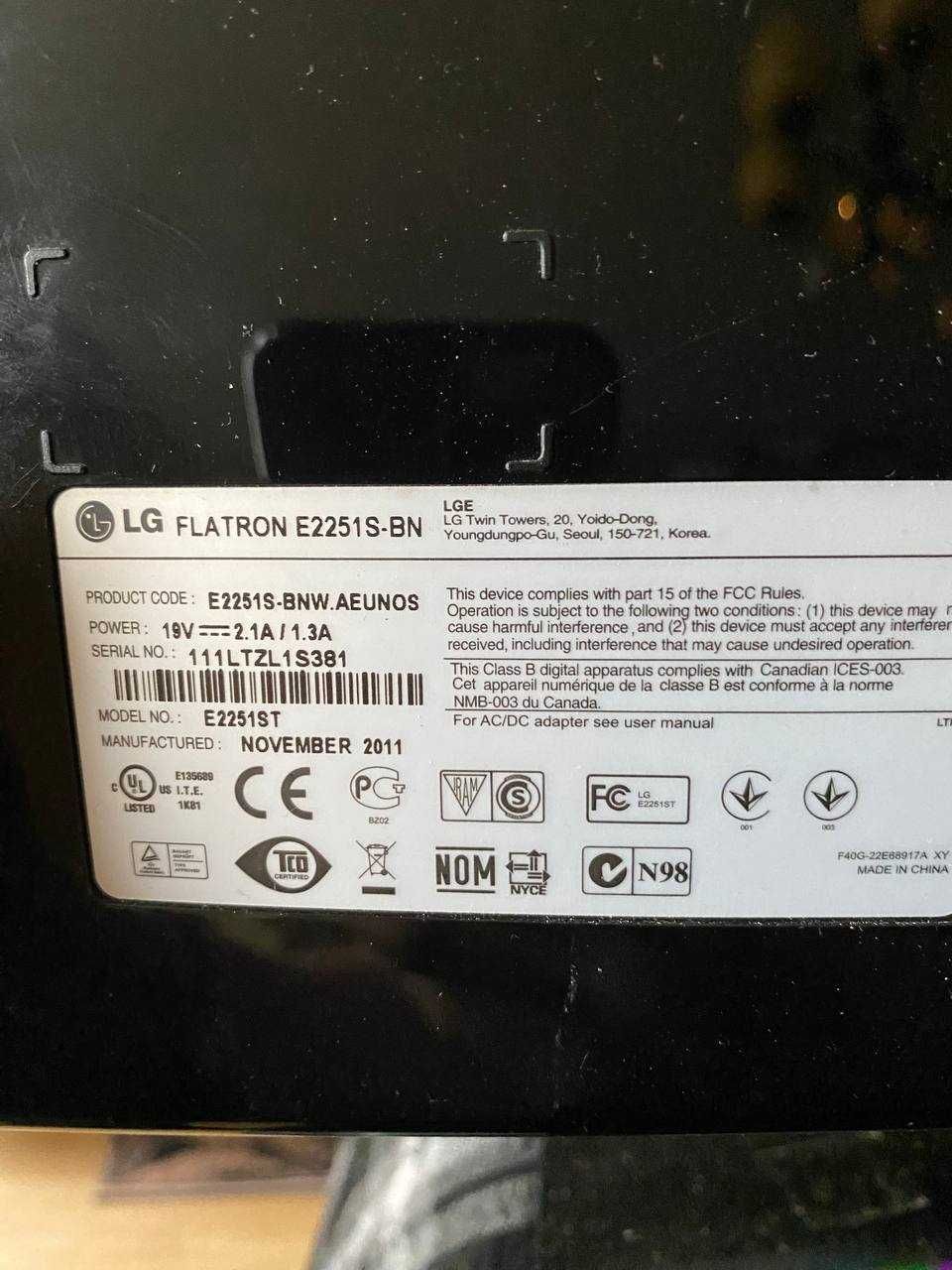 Monitor lg flatron