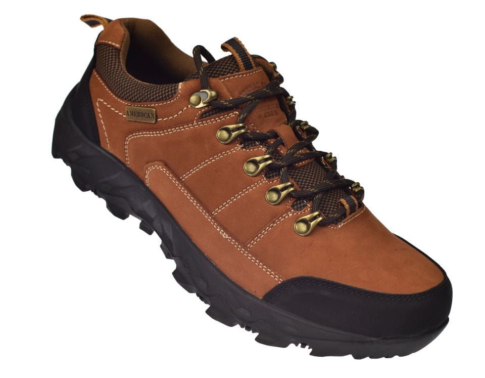 Buty sportowe ze skóry męskie półbuty trekkingowe CY 110/24 BR roz. 45