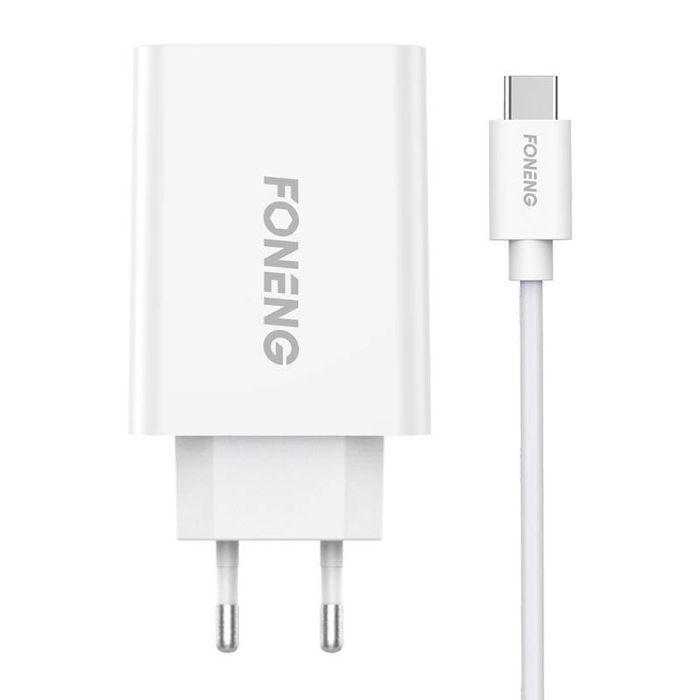 Ładowarka Sieciowa Foneng Eu43 10.5W, 1X Usb + Kabel Usb C