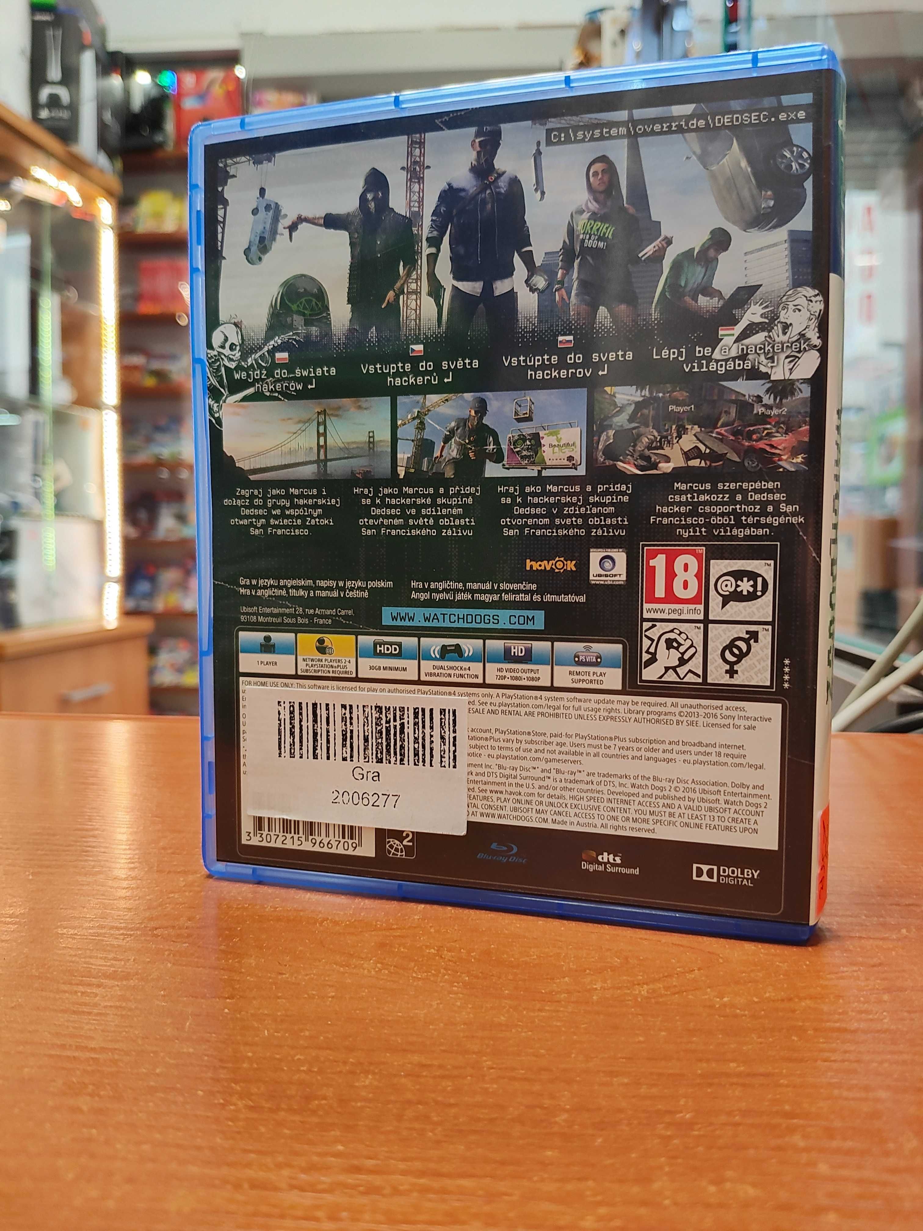 Watch Dogs 2 PS4 PS5 PL Sklep Wysyłka Wymiana