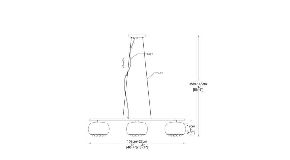 Lampy wiszące Zuma Line CRYSTAL komplet