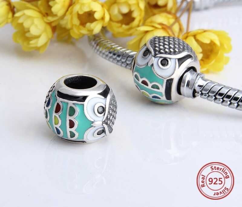 Pandora Charm koralik zawieszka sowa sowy