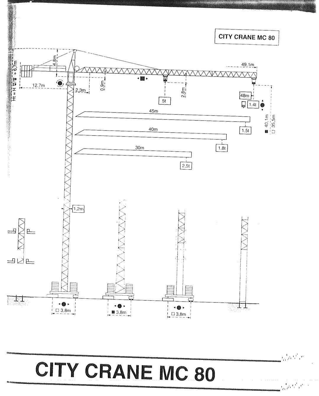 Grua Potain mc80