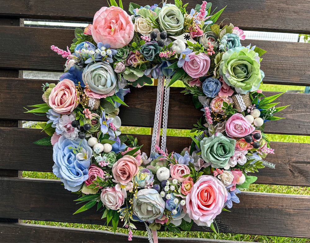 Wianek na drzwi ze światełkami 44cm. 062501