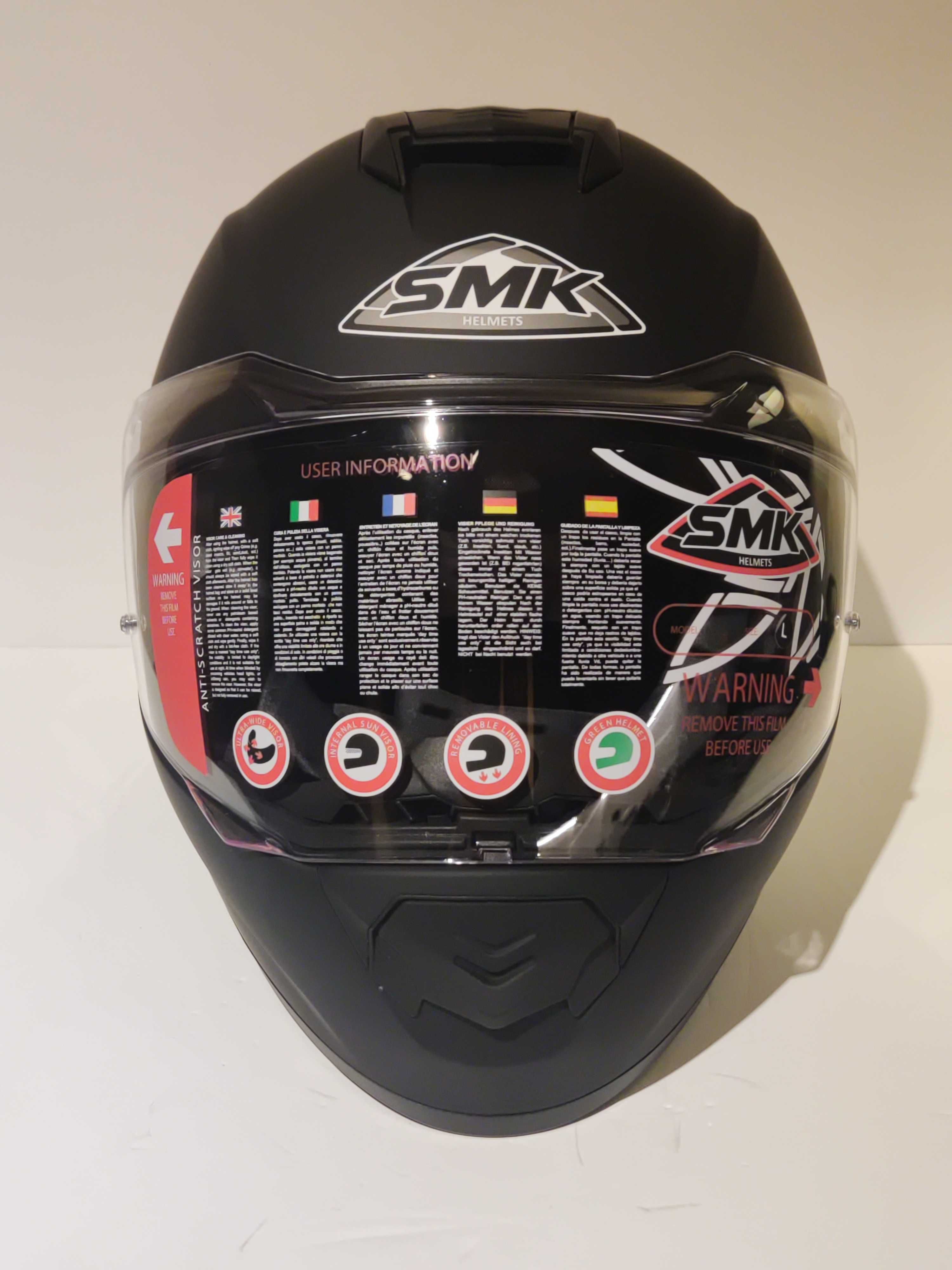Capacete SMK integral mota scooter novo