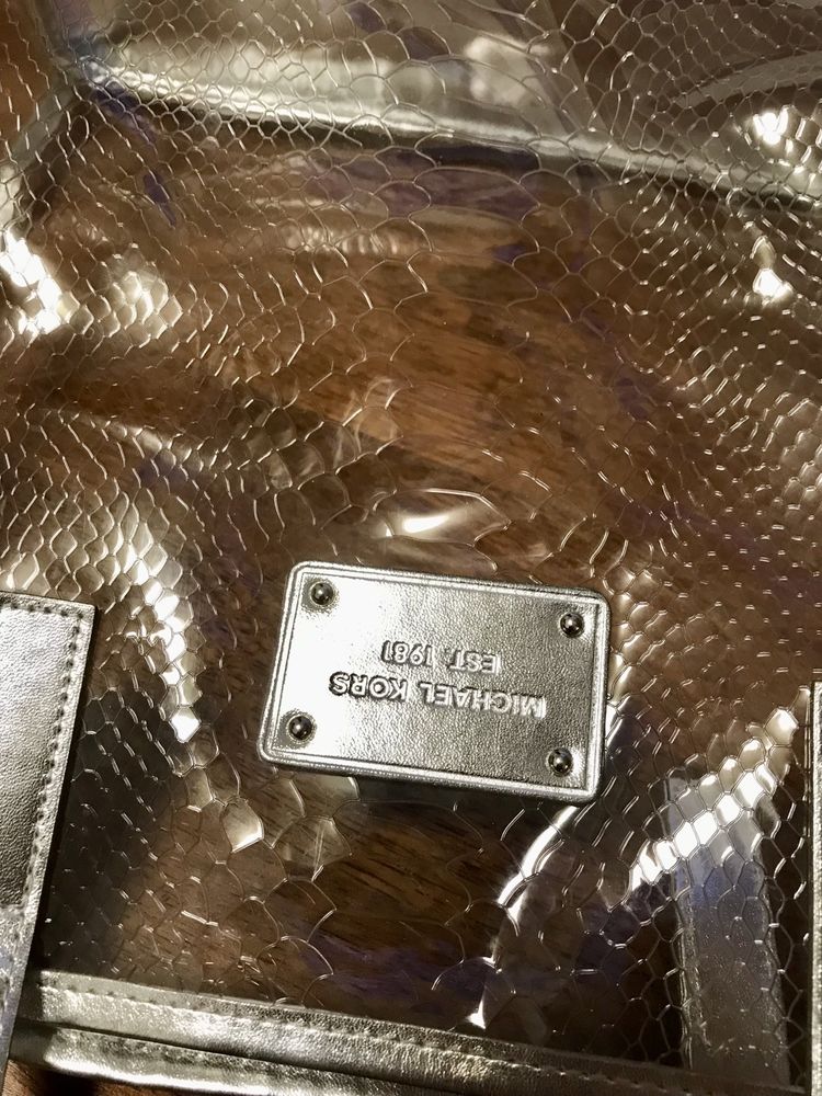Przezroczysta oryginalna duża torebka Michael Kors na plaże, na lato