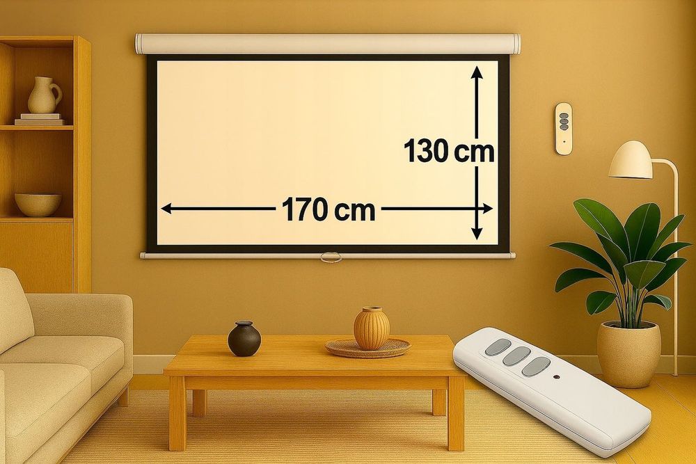 EKRAN PROJEKCYJNY Elektryczny AV-E170 84" 170X130 AV Centrum Bydgoszcz