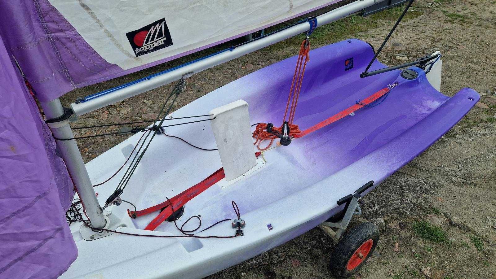 Łódź żaglowa żaglówka Topper Topaz Uno + wózek slipowy (4)