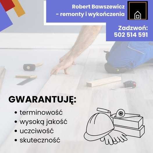 Realizacja remontu lub wykończenia wnętrz