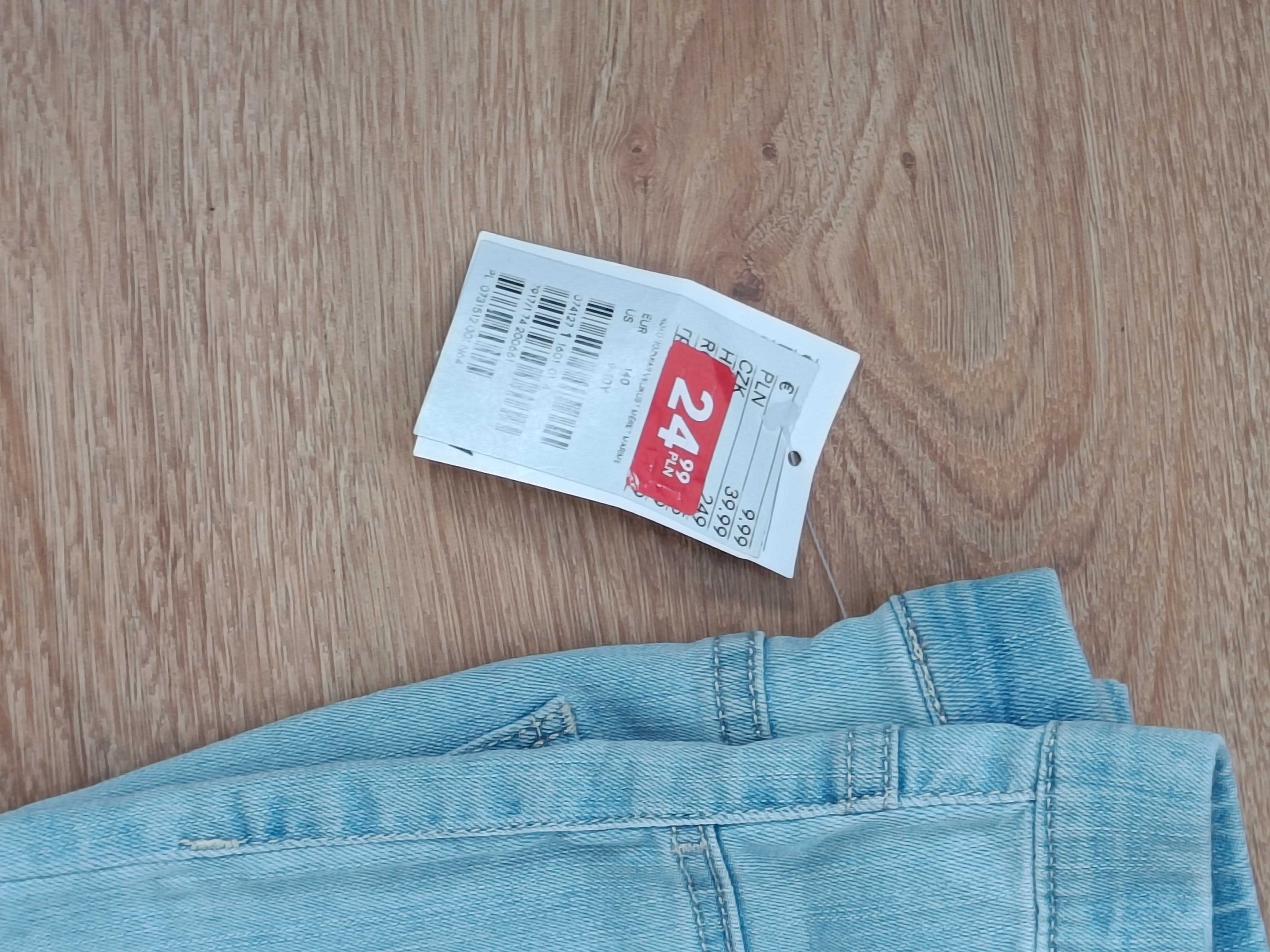 Legginsy jeansowe h&m 140 dla bliźniaczek