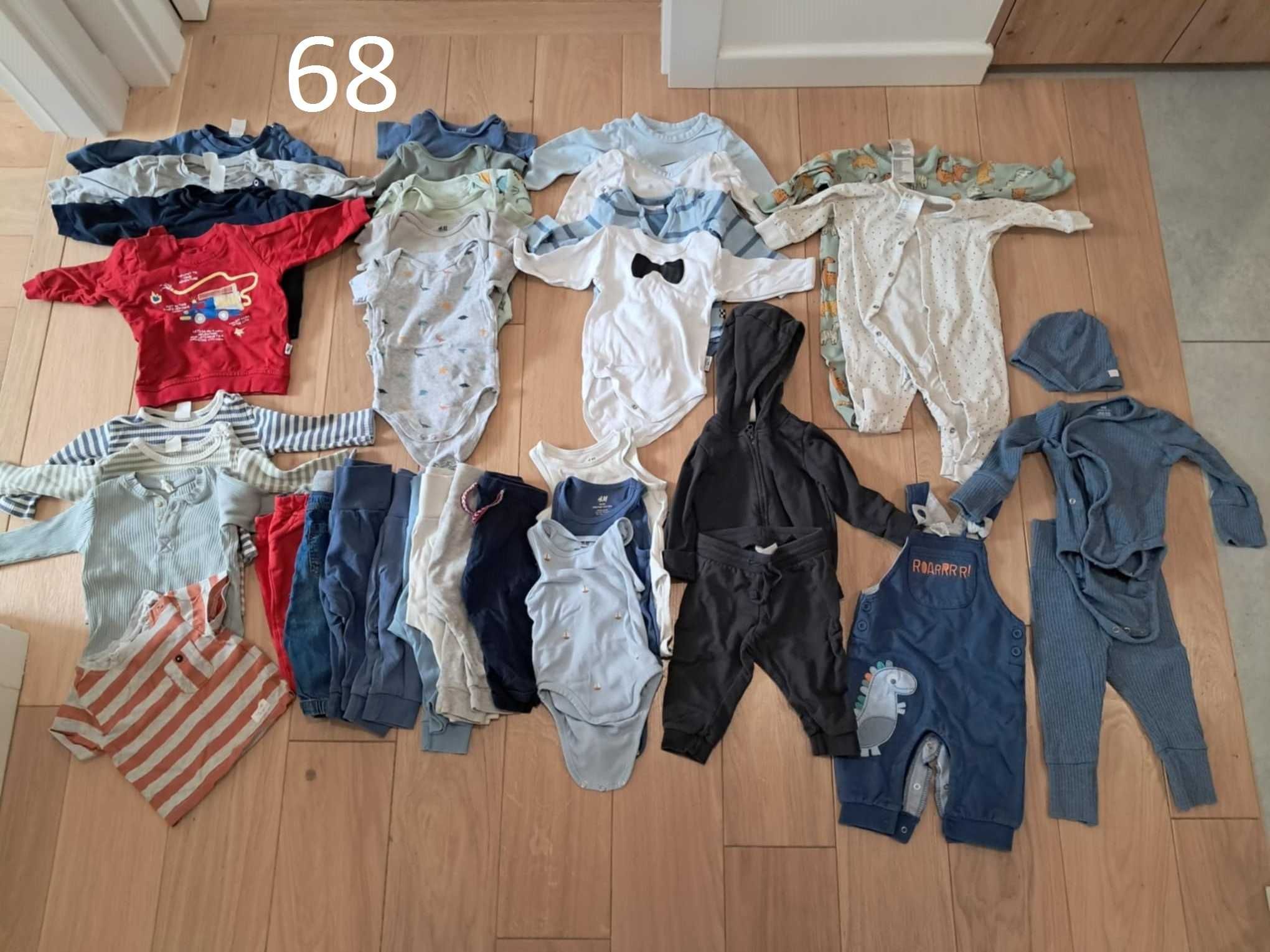 Paka ubranek niemowlęcych 56-68 ponad 100elementów H&M Newbie stan bdb