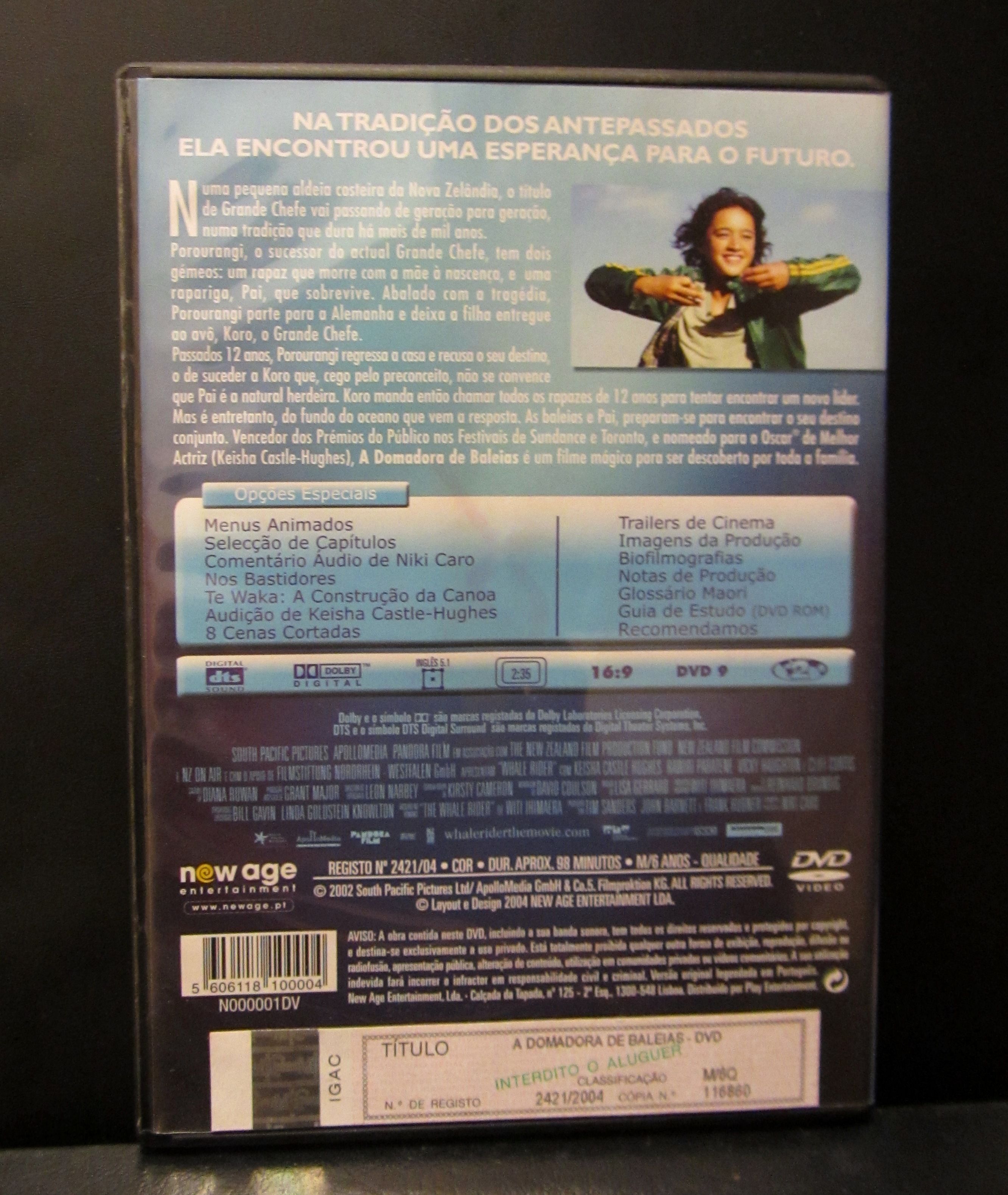 DVD "A Domadora de Baleias"