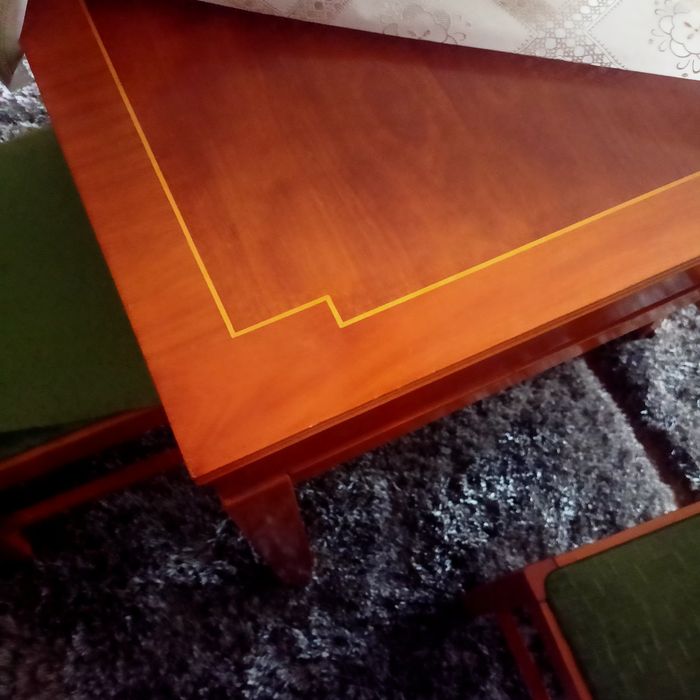 Stół rozkładany drewniany -retro+ gratis krzesła 6 szt