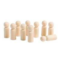 Drewniane figurki pionki ludziki 70mm – 10 szt - Montessori
