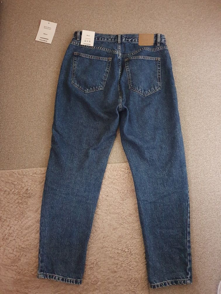 Jeansy mom jak nowe r. 40 spodnie wysoki stan pull&bear L