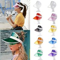 Цветные прозрачные кепки-козырек женские мужские