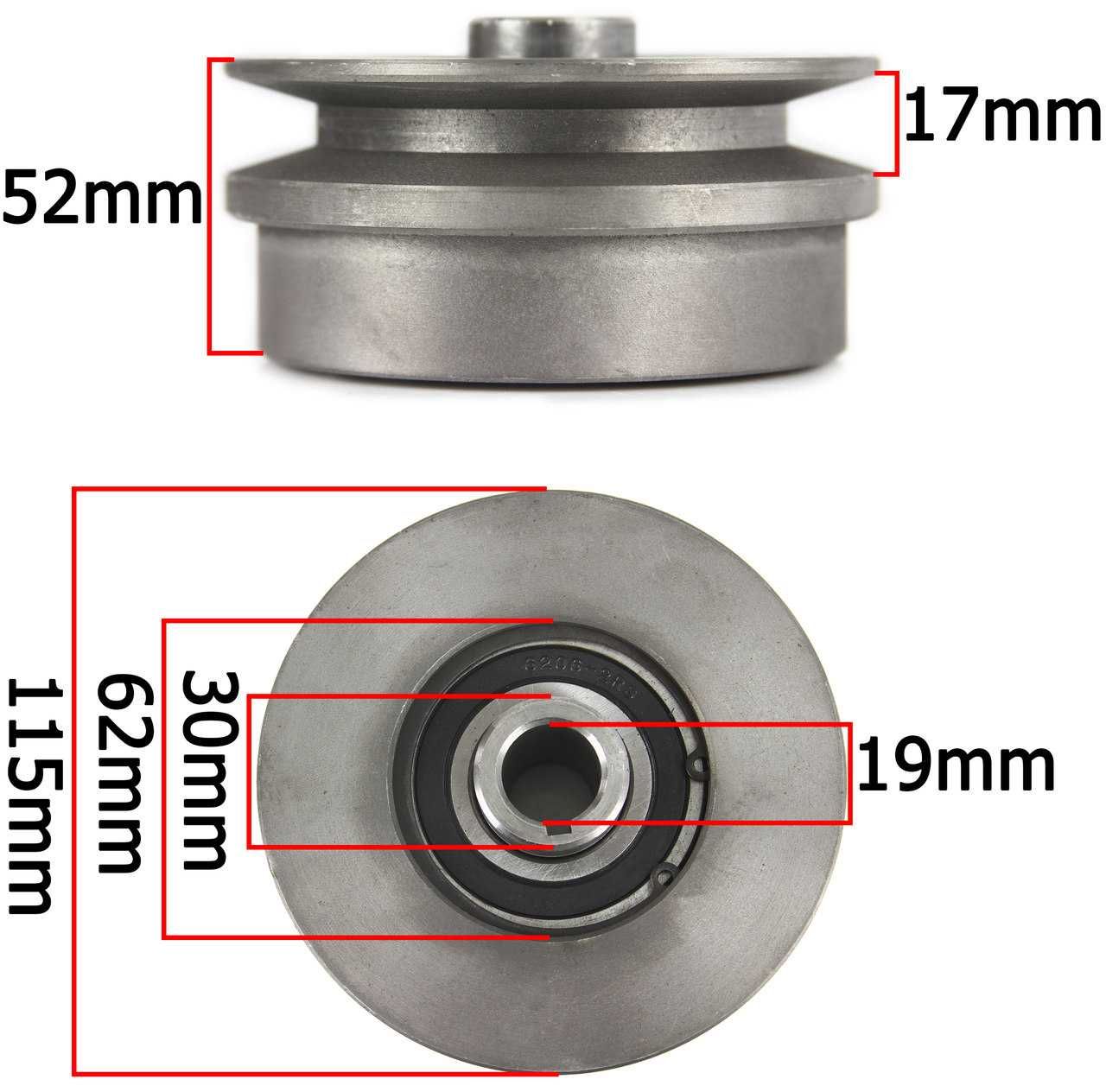 Koło pasowe SPRZĘGŁO ODŚRODKOWE 115 x 19 mm 115 x 19 mm 1 pasek 2135