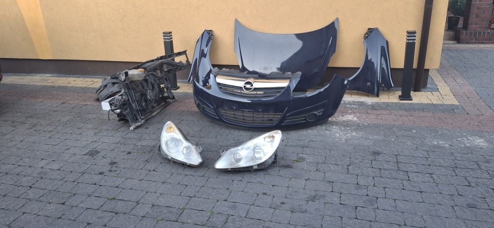 Kompletny przód zderzak lampy opel corsa D Z20Z