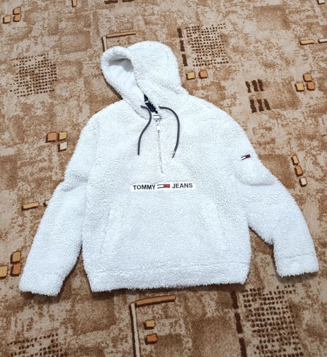 Худі жіноче оверсайз Tommy Hilfiger оригінал шерпа тедді