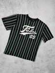 Koszulka FUBU 05 pinstripe t-shirt czarna S M oldschool rap retro y2k