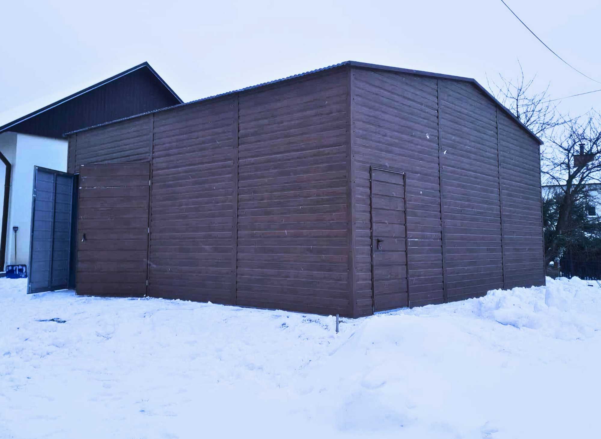 Garaż blaszany schowek magazyn hala rolnicza 8x8m na budowe (9x7 10x8)