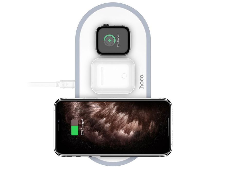 Ładowarka indukcyjna Qi 3w1 HOCO CW24 3IN1 do iPhone/AirPods/Watch