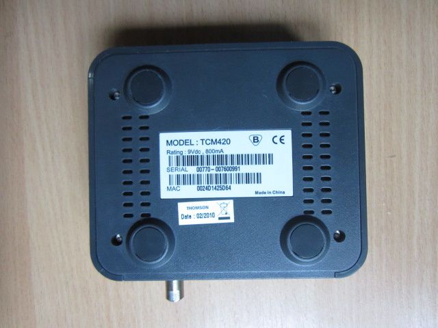 Кабельный модем Thomson TCM-420 Для подключения ТЕЛЕВИДЕНИЯ