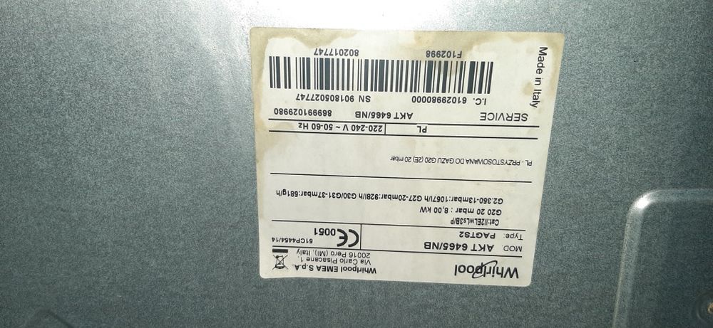 Płyta gazowa Whirlpool AKT 6465/NB