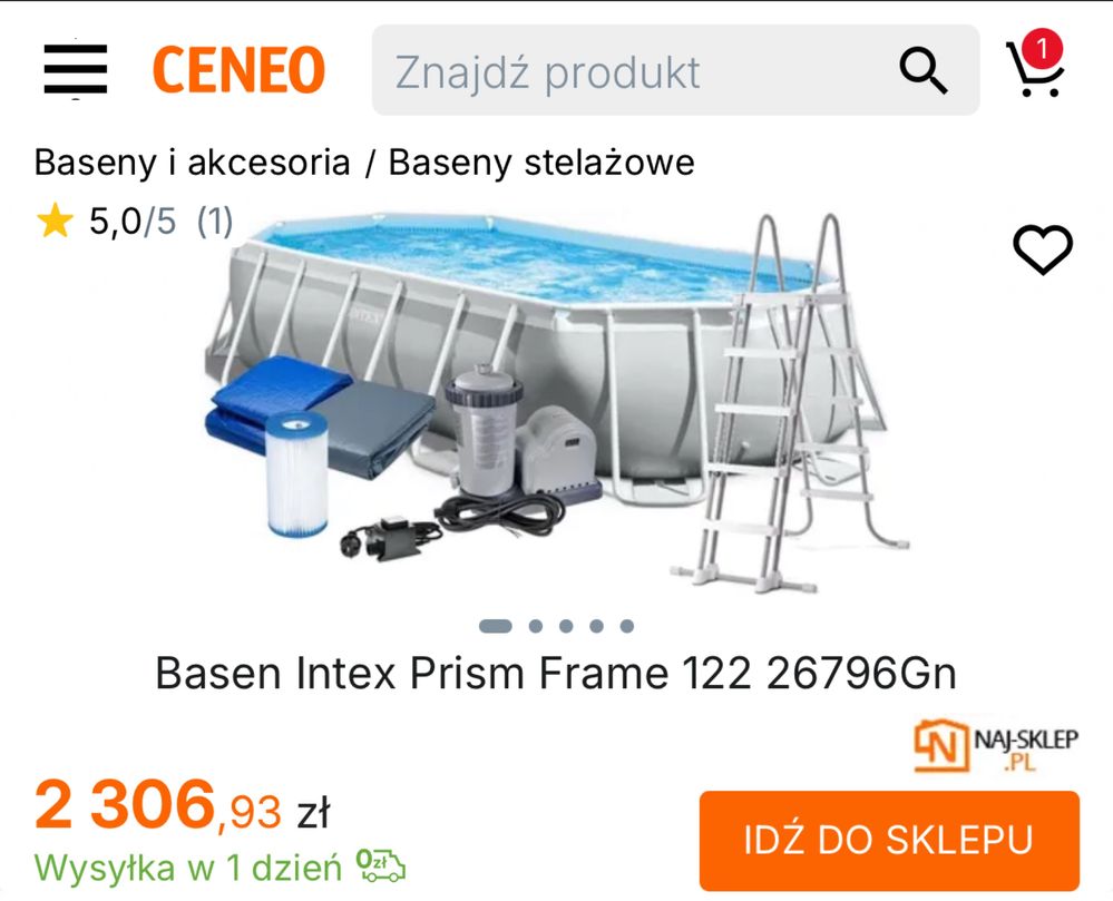 Basen Intex sprzeda