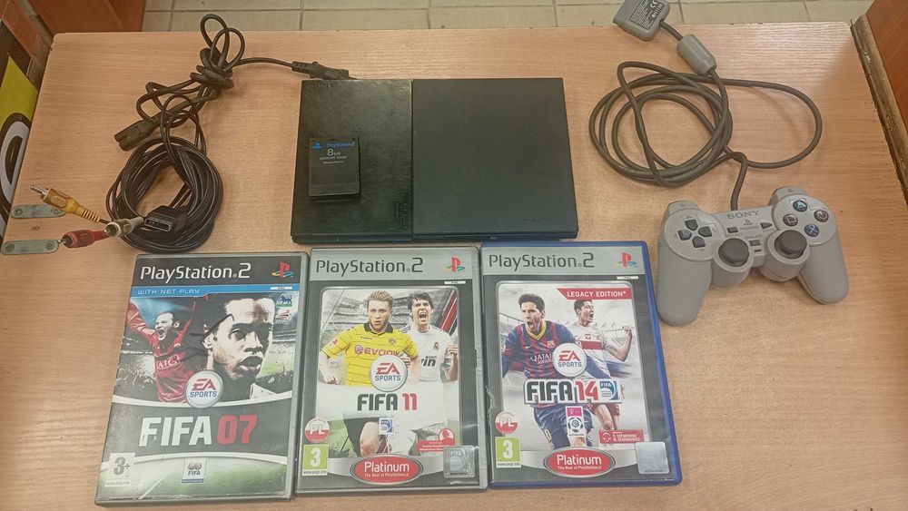 Konsola PS 2 slim SCPH-90004 +1pad,karta,gry -Komis MADEJ Dębica