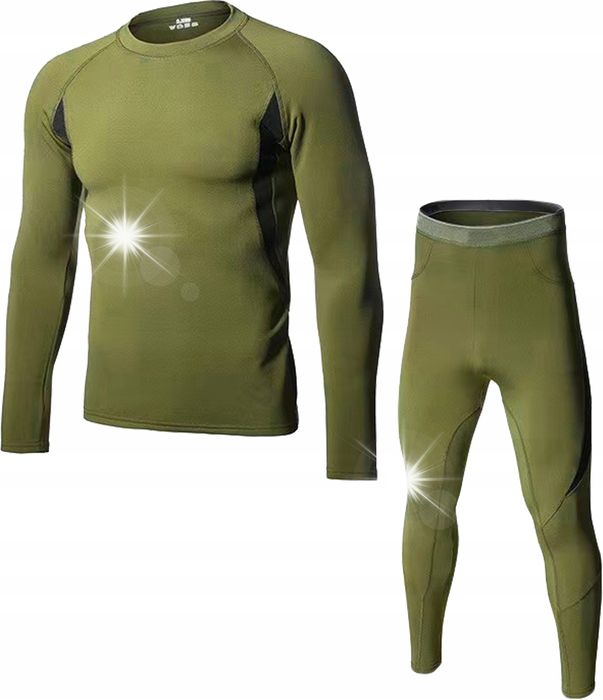 Bielizna Termoaktywna Męska Odzież Termiczna KOMPLET Zestaw na Zime L