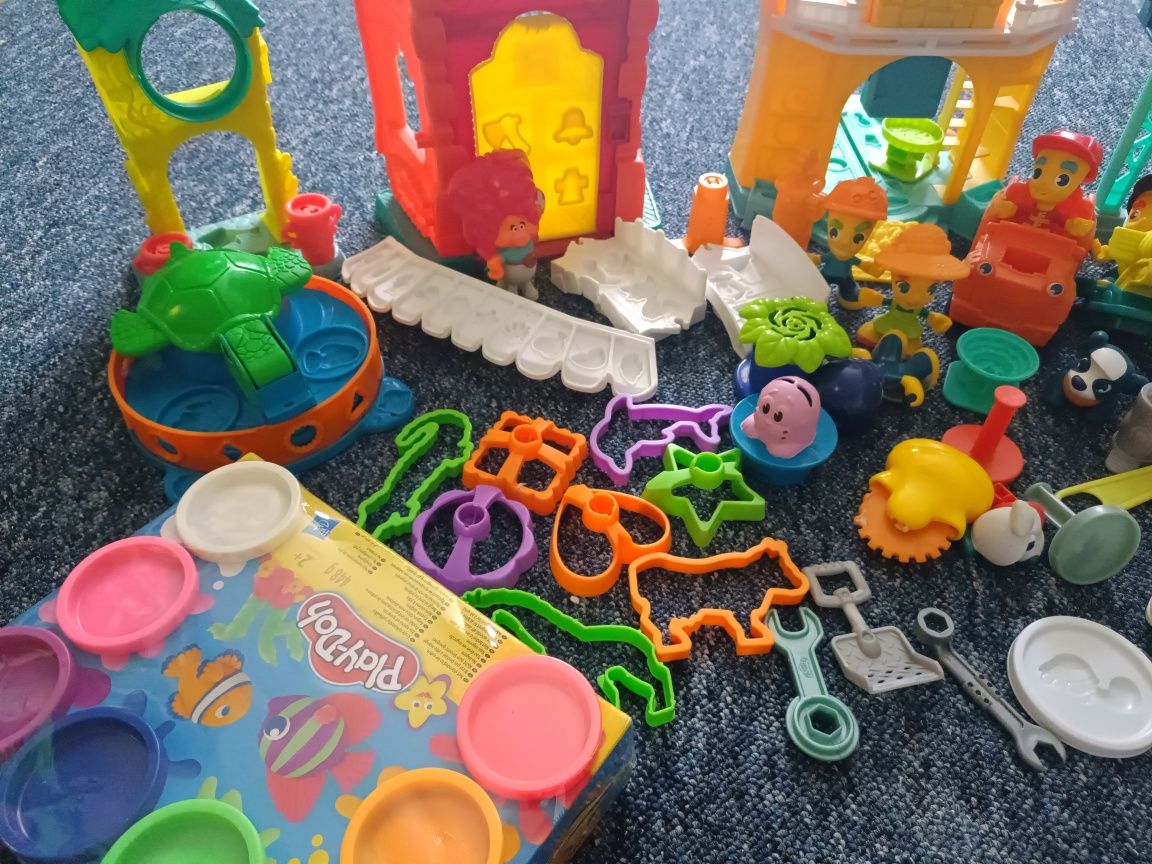 Mega zestaw play-doh dentysta żółw straż pożarna dom foremki