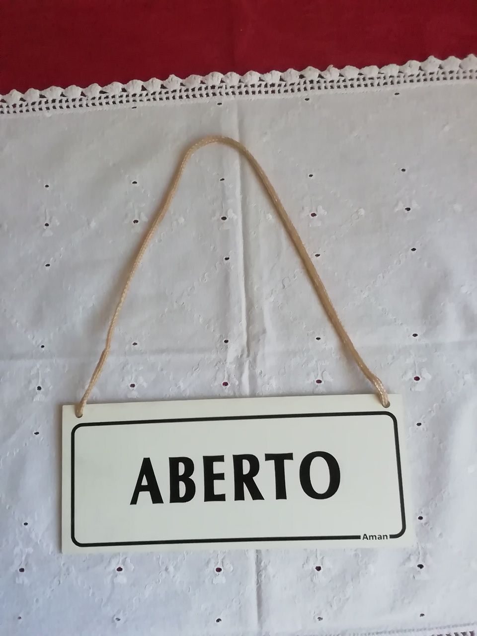 Sinalética Aberto/Fechado, antiga