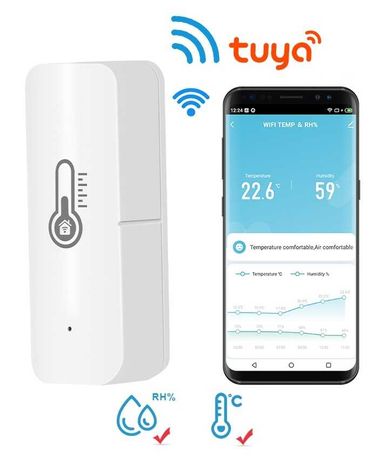 WiFi Датчик температуры и влажности беспроводной. Tuya Умный Сенсор